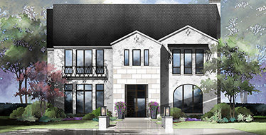 Elevation photo of house being built at 3657 Mockingbird Lane, Dallas, TX